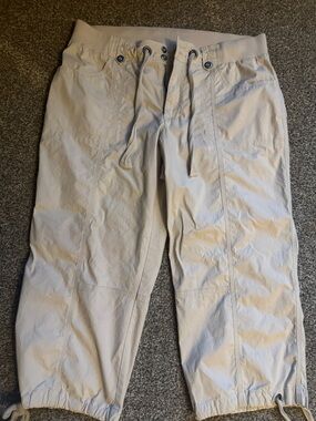 Christopher & Banks Light Beige Drawstring Jogger Pants
